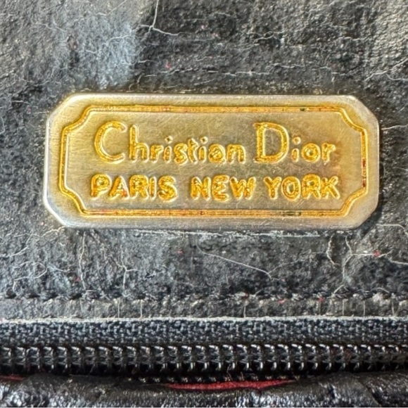 Vintage 1970s Dior Black Calfskin Leather Envelope Clutch Bag - Picture 5 of 11